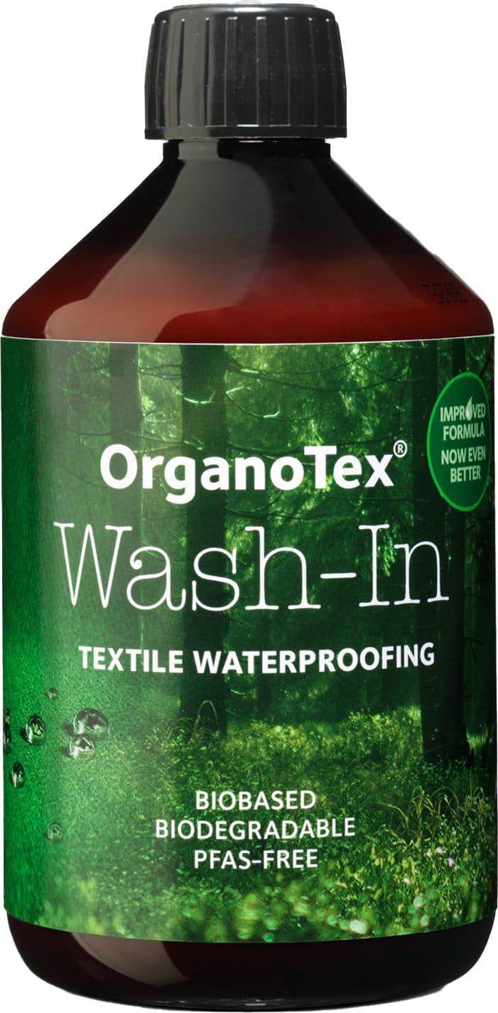 Flaske med OrganoTex Bio Wash-In Textile Waterproofing for skallklær