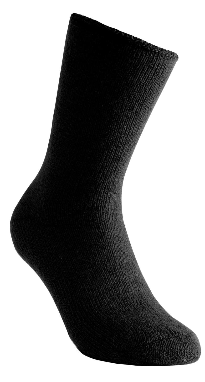 Svart Woolpower Socks 600 ullfrottésokk
